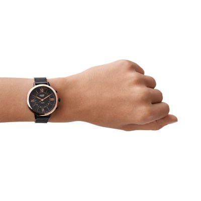 Hybrid Smartwatch Jacqueline Black Stainless Steel - FTW5030 - Fossil