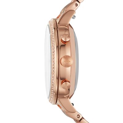 fossil hybrid rose gold