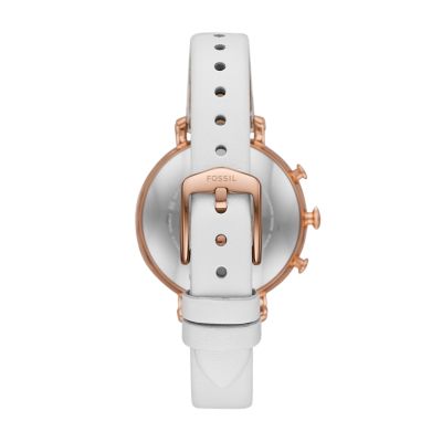 Hybrid Smartwatch Cameron White Leather