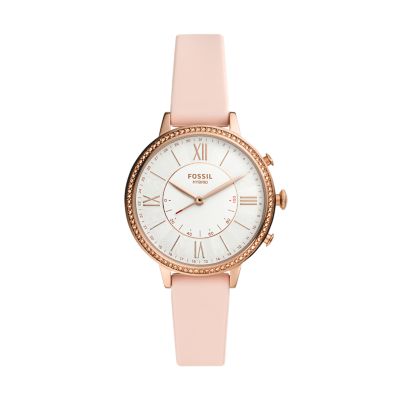 Fossil hybrid smartwatch 2024 jacqueline blush silicone