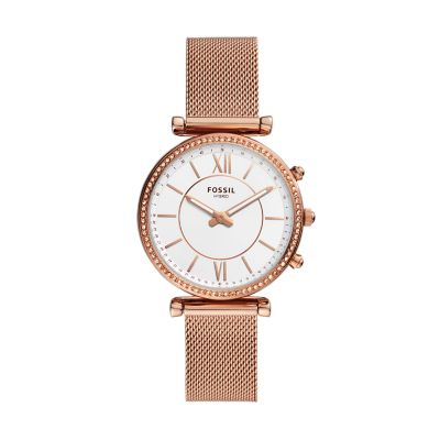 Fossil Hybrid Smartwatch Carlie Blush Leather - Big Apple Buddy