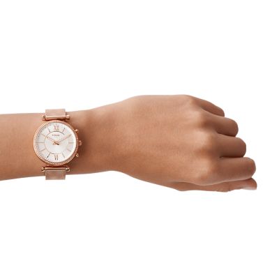 Fossil q cheap hybrid rose gold