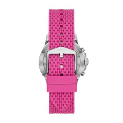 Hot pink best sale fossil watch