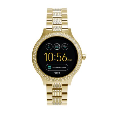 Gold fossil 2024 smart watch