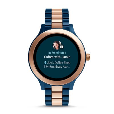 rose gold fossil smartwatch