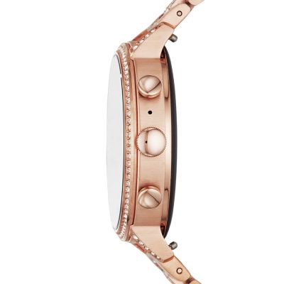 fossil venture hr rose gold