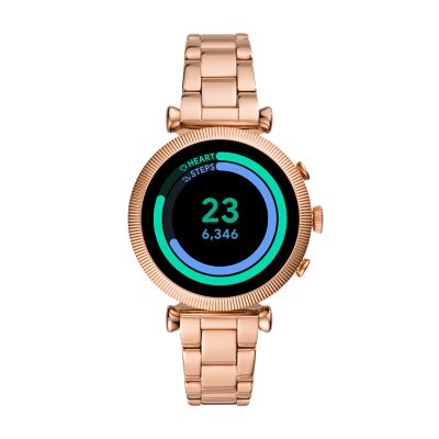 Montre connectée 4ème génération sloan 2024 hr en acier inoxydable doré rose