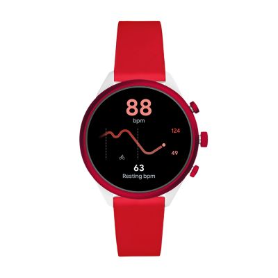 Fossil Sport Smartwatch 41mm Red Silicone FTW6052 Fossil