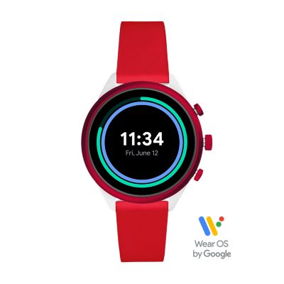 Fossil Sport Smartwatch 41mm Red Silicone