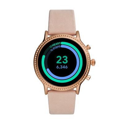 Gen 5 Smartwatch Julianna HR Blush Leather FTW6054 Fossil