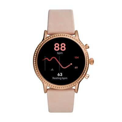 Gen 5 Smartwatch Julianna HR Blush Leather FTW6054 Fossil