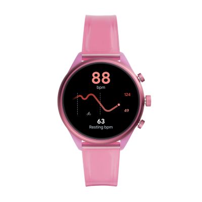 Fossil sport 41mm 2025 hot pink silicone