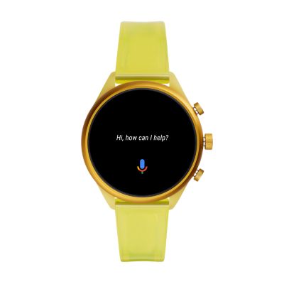 Fossil Sport 41 mm Yellow Silicone FTW6060 Fossil