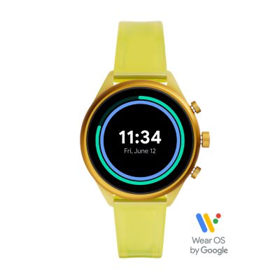 Fossil Sport 41 mm Yellow Silicone FTW6060 Fossil