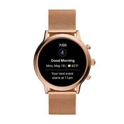 Gen 5 Smartwatch Julianna HR Rose Gold-Tone Stainless Steel Mesh 