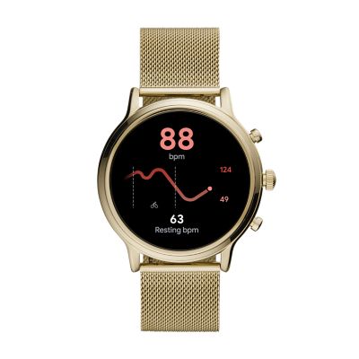 Gen 5 Smartwatch Julianna HR Gold Tone Stainless Steel Mesh