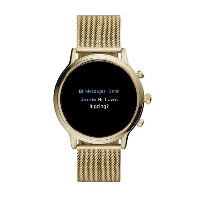 Gen 5 Smartwatch Julianna HR Gold Tone Stainless Steel Mesh