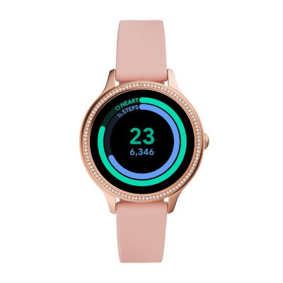 REMIS NEUF Montre connect e G N 5 E en silicone rose poudr