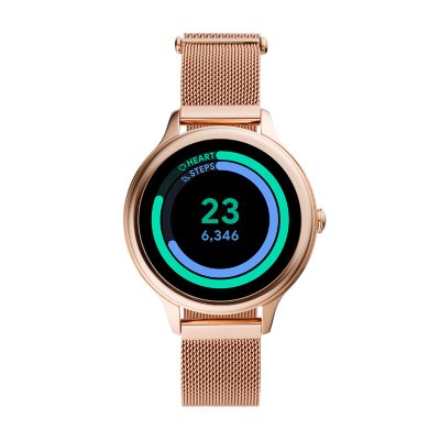 Fossil digital 2025 watch rose gold