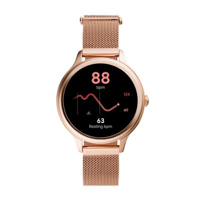 Inspektør svælg præmie Gen 5E Smartwatch Rose Gold-Tone Stainless Steel Mesh - FTW6068 - Fossil