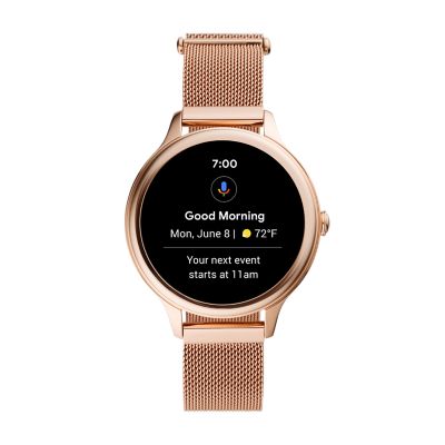 Fossil smartwatch rose gold hot sale band