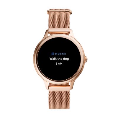 Gen 5E Smartwatch Rose Gold-Tone Stainless Steel Mesh - FTW6068V - Fossil