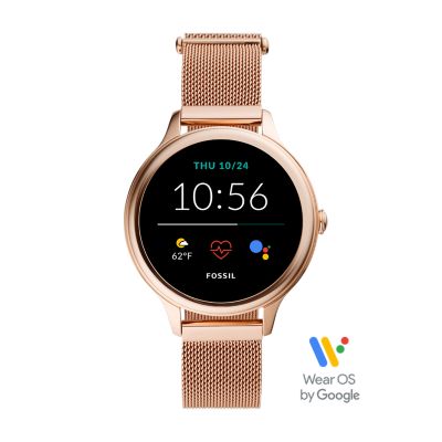 Gen 5E Smartwatch Rose Gold Tone Stainless Steel Mesh FTW6068