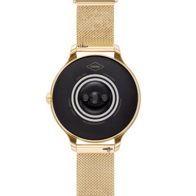 Fossil smartwatch gold online chain