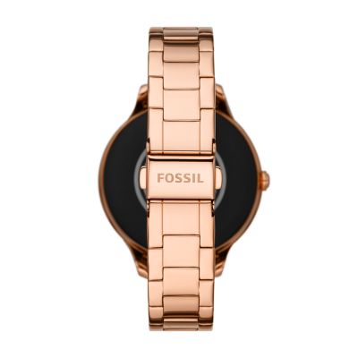  Fossil 42mm Gen 5E Stainless Steel Touchscreen Smart Watch with  Heart Rate, Color: Rose Gold Glitz (Model: FTW6072V) : Electronics