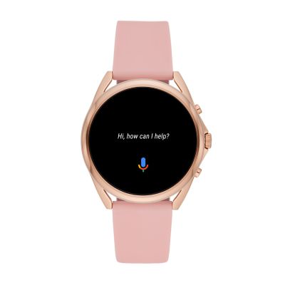 Pink fossil smartwatch on sale