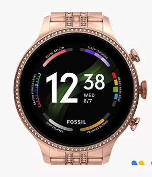 Smartwatch Gen 6 con bracciale in acciaio color oro rosa