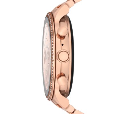 Smartwatch 6 de acero inoxidable en tono oro rosa