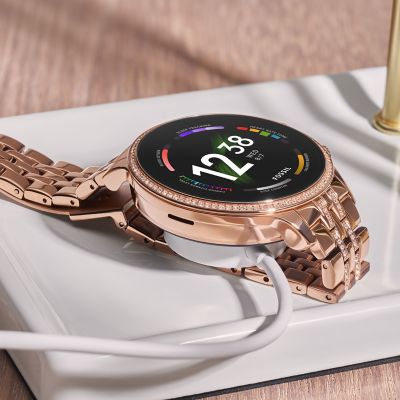 Smartwatch Gen 6 de acero inoxidable en tono oro rosa