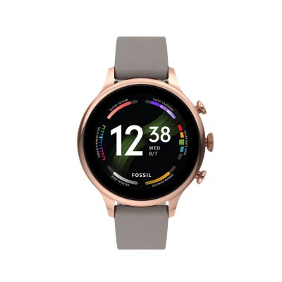 marathon Patriotisk Blændende Gen 6 Smartwatch Gray Leather - FTW6079V - Fossil