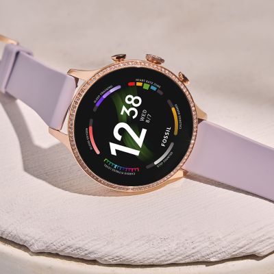 Montre intelligente en silicone violet Gen 6 FTW6080V Fossil