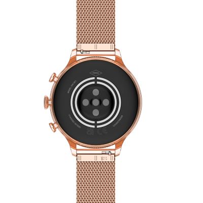 Fossil gen 4 rose best sale gold mesh