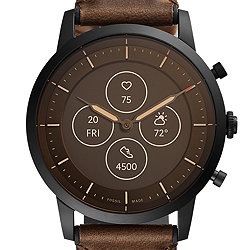 Hybrid Smartwatch HR Collider Dark Brown Leather 
