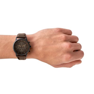 Hybrid Smartwatch HR Collider Dark Brown Leather - FTW7008 - Fossil