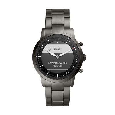 Hybrid smartwatch hr collider best sale black silicone