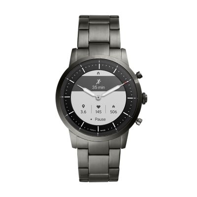 Fossil hybrid smartwatch hr collider black silicone new arrivals