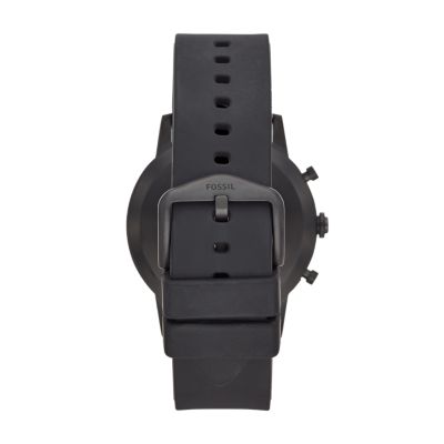 Hybrid Smartwatch Hr Collider Black Silicone Ftw7010 Fossil