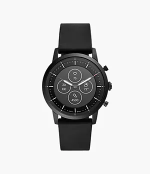 REPARADO Smartwatch híbrido HR Collider de silicona negra