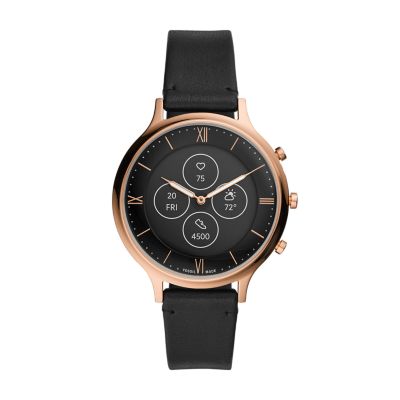 Hybrid Smartwatch HR Charter Black Leather - FTW7011 - Fossil