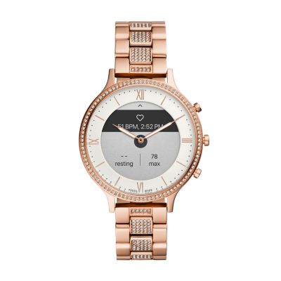 Fossil women's charter hybrid smartwatch hr new arrivals