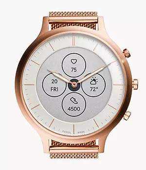 REFURBISHED Hybrid Smartwatch HR Charter Rose Gold-Tone Stainless Steel Mesh