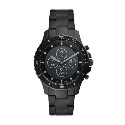 Hybrid Smartwatch HR FB-01 Black Stainless Steel - FTW7017 - Fossil