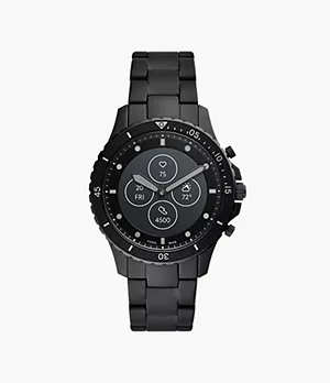 Hybrid Smartwatch HR FB-01 Black Stainless Steel