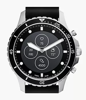 Hybrid Smartwatch HR FB-01 Black Silicone