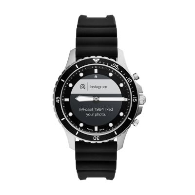 RECONDITIONN Montre connect e hybride HR FB 01 en silicone noir