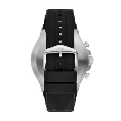 Hybrid Smartwatch HR Latitude Black Silicone FTW7020 Fossil